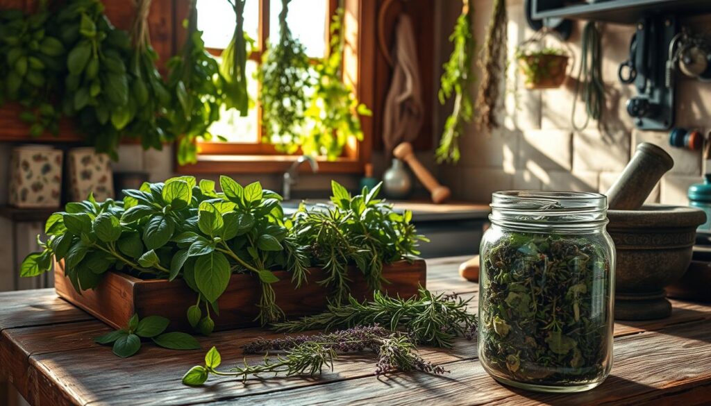 herb drying and preserving