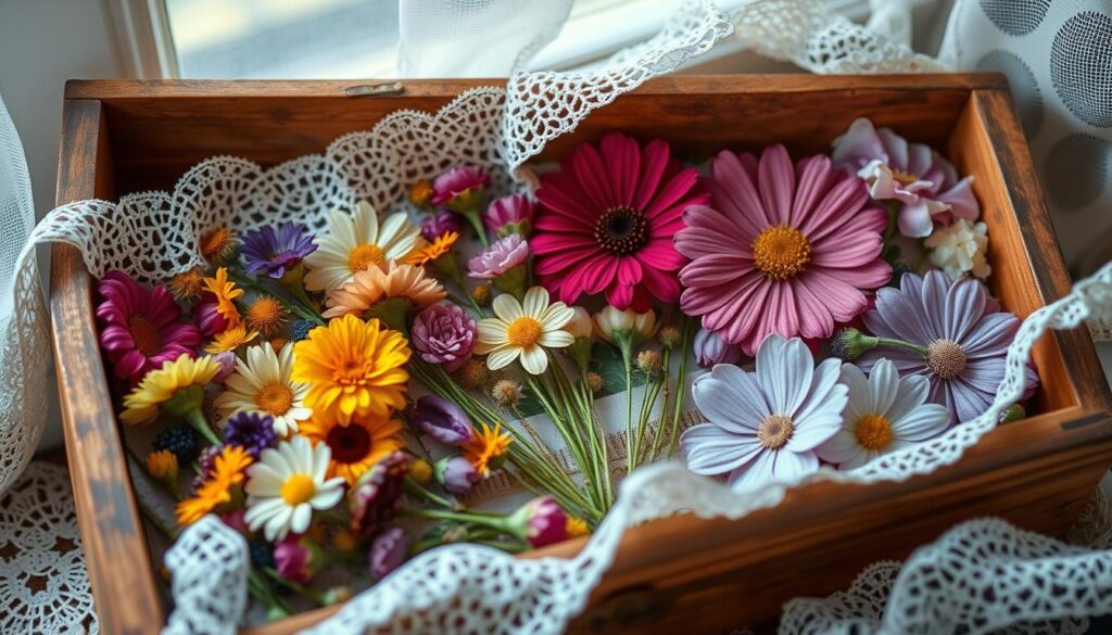 storing pressed flowers